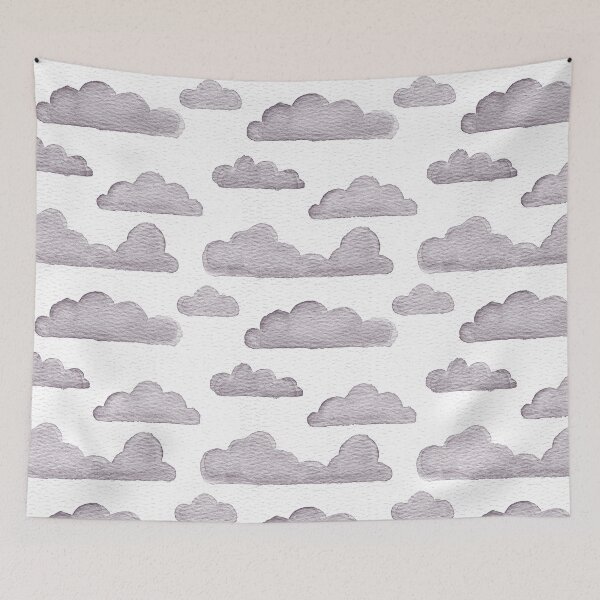 Item preview, Dreamtime Clouds Watercolor Pattern - Snow + Fig designed and sold by Irene Estelle.