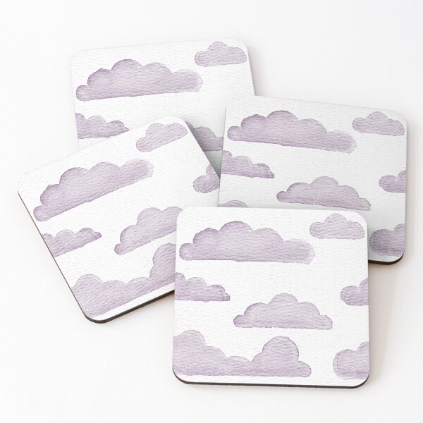 Item preview, Dreamtime Clouds Watercolor Pattern - Snow + Plum designed and sold by Irene Estelle.