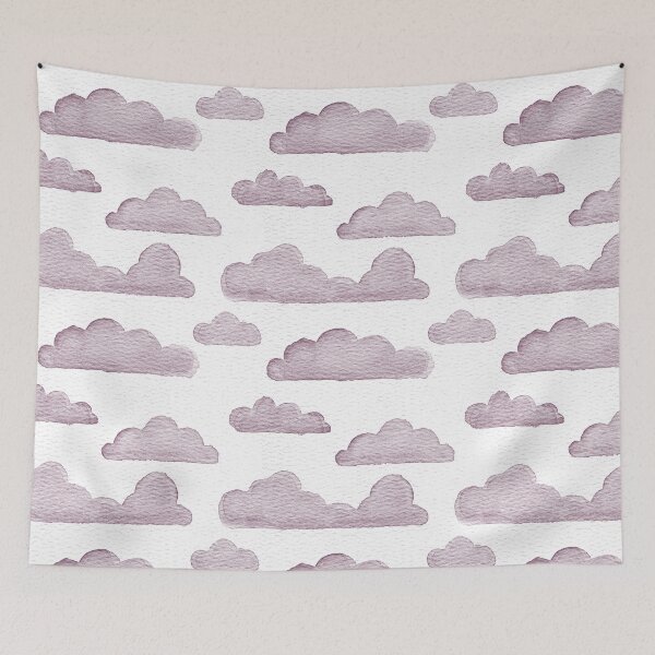 Item preview, Dreamtime Clouds Watercolor Pattern - Snow + Beet designed and sold by Irene Estelle.