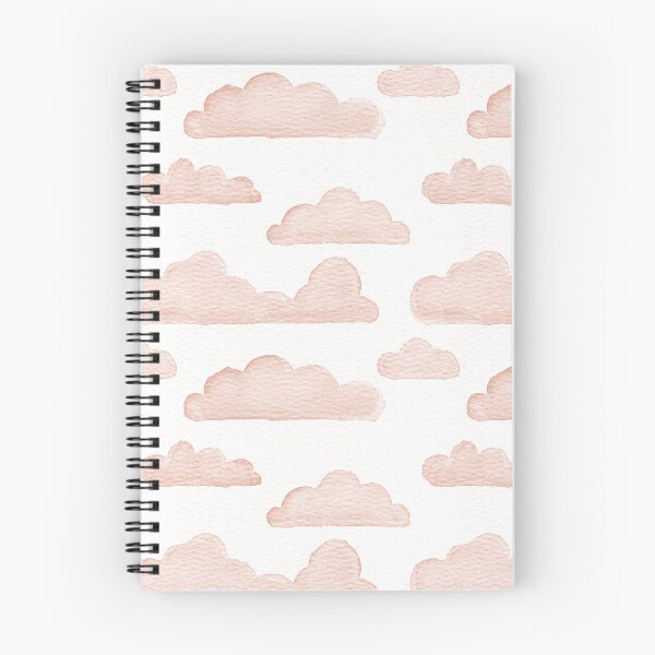 Item preview, Dreamtime Clouds Watercolor Pattern - Snow + Coral designed and sold by Irene Estelle.
