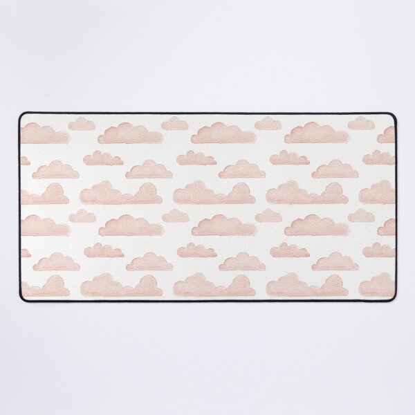 Item preview, Dreamtime Clouds Watercolor Pattern - Snow + Coral designed and sold by Irene Estelle.