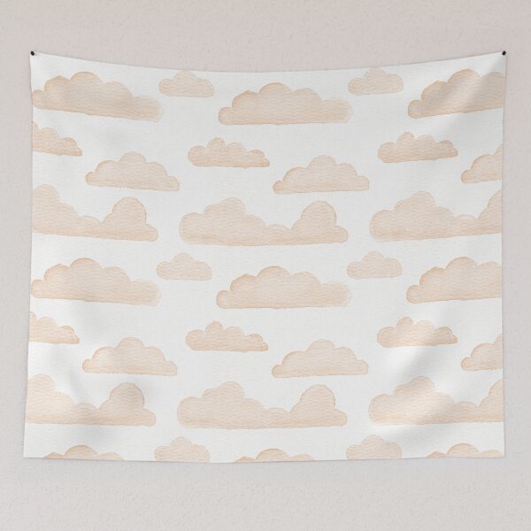 Item preview, Dreamtime Clouds Watercolor Pattern - Snow + Melon designed and sold by Irene Estelle.