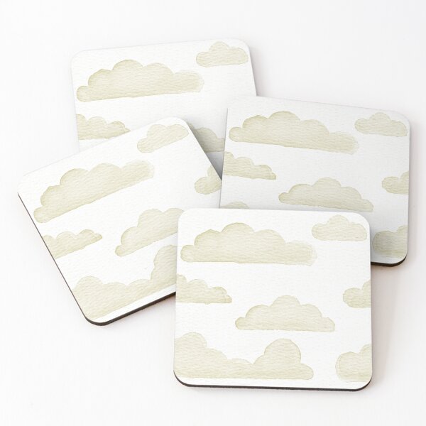 Item preview, Dreamtime Clouds Watercolor Pattern - Snow + Gold designed and sold by Irene Estelle.