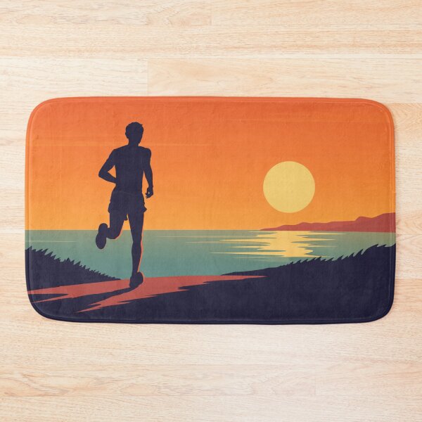 Item preview, Runner Sunset Motivation Coastal Scene designed and sold by Creative_Canvas.