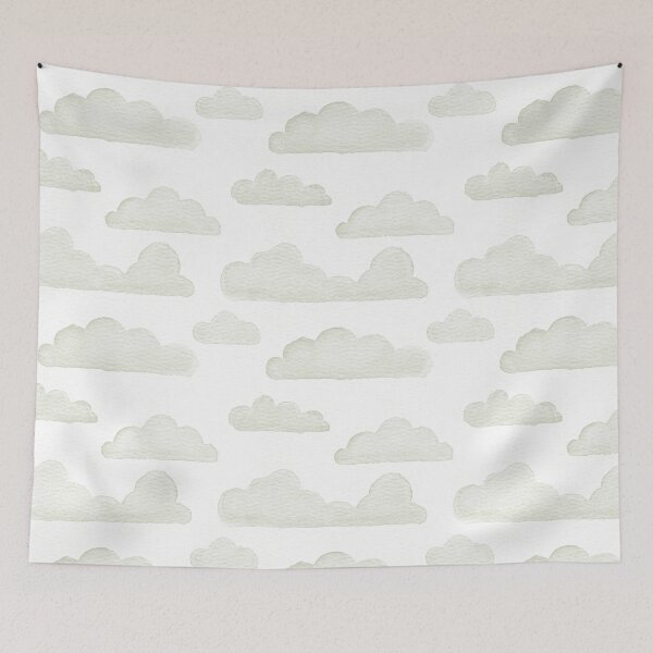Item preview, Dreamtime Clouds Watercolor Pattern - Snow + Tea designed and sold by Irene Estelle.
