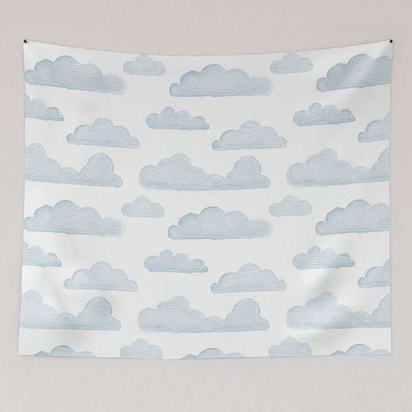 Item preview, Dreamtime Clouds Watercolor Pattern - Snow + Sky designed and sold by Irene Estelle.