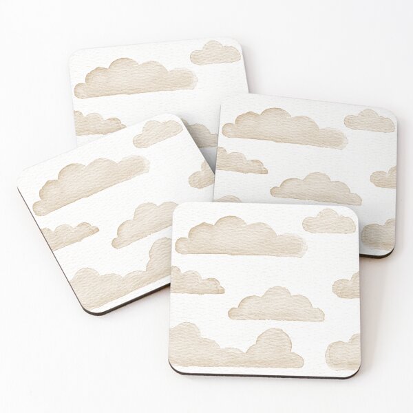 Item preview, Dreamtime Clouds Watercolor Pattern - Snow + Fawn designed and sold by Irene Estelle.