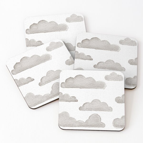 Item preview, Dreamtime Clouds Watercolor Pattern - Snow + Earth designed and sold by Irene Estelle.