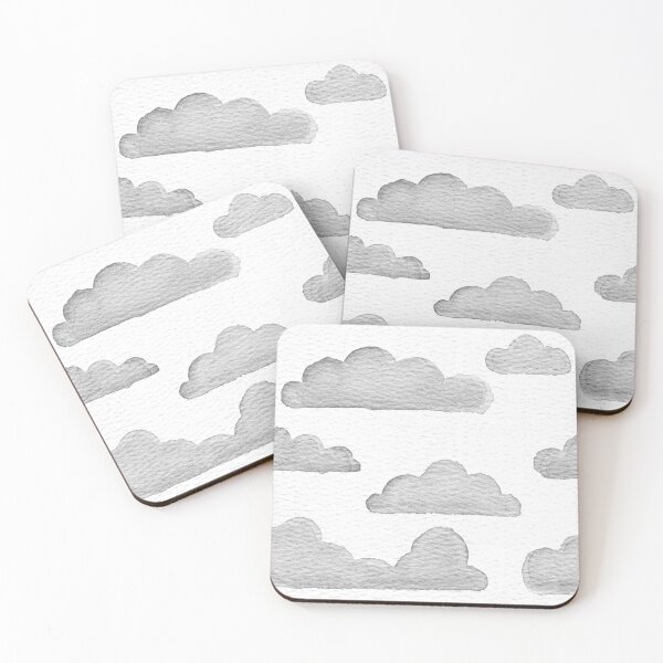 Item preview, Dreamtime Clouds Watercolor Pattern - Snow + Slate designed and sold by Irene Estelle.