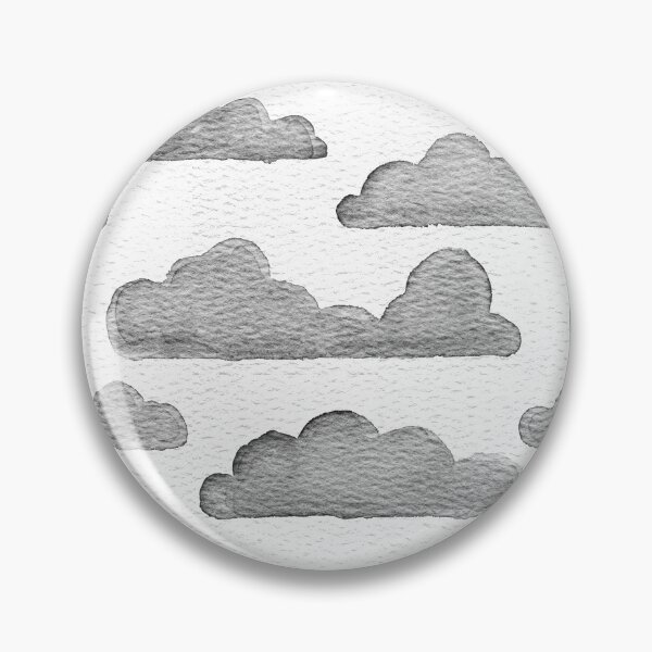 Item preview, Dreamtime Clouds Watercolor Pattern - Snow + Coal designed and sold by Irene Estelle.