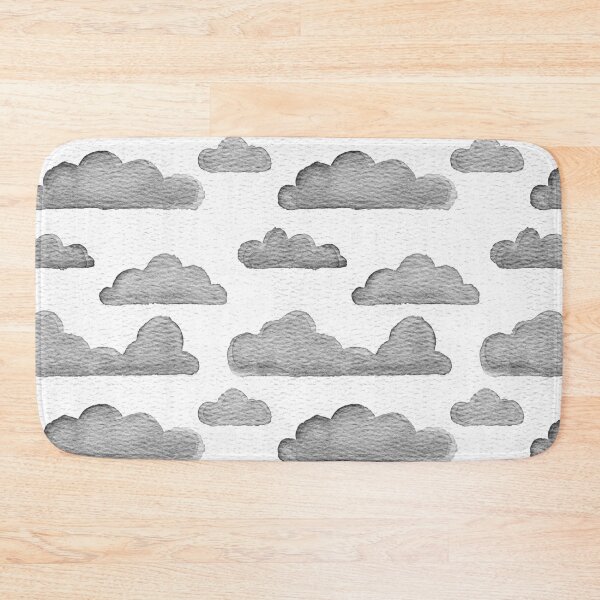 Item preview, Dreamtime Clouds Watercolor Pattern - Snow + Coal designed and sold by Irene Estelle.