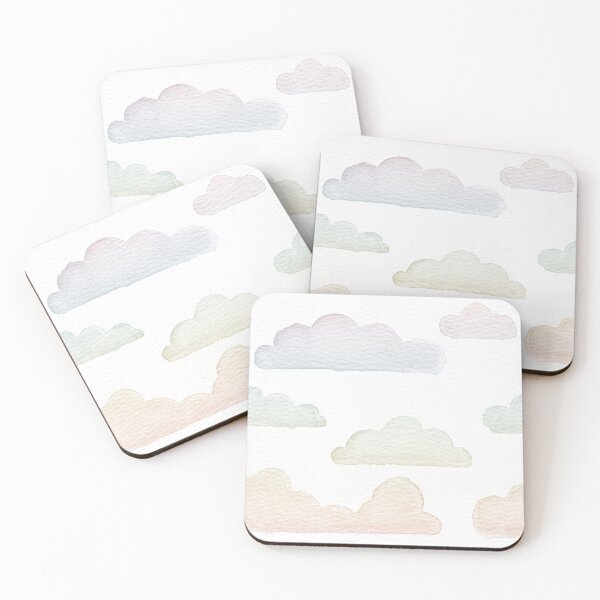 Item preview, Dreamtime Clouds Watercolor Pattern - Snow + Rainbow Sorbet designed and sold by Irene Estelle.
