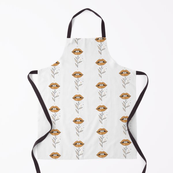 Item preview, Minimalist Surreal Golden Lips Flower Print designed and sold by BestChoiceService.