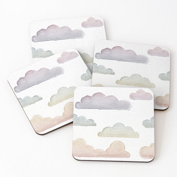 Item preview, Dreamtime Clouds Watercolor Pattern - Snow + Rainbow Sunset designed and sold by Irene Estelle.