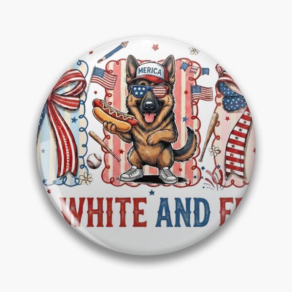 Item preview, Red White And Feral German Shepherd Dog 4th Of July Patriotic USA designed and sold by VGAfanatic.