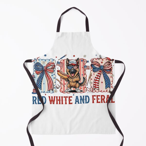 Item preview, Red White And Feral German Shepherd Dog 4th Of July Patriotic USA designed and sold by VGAfanatic.