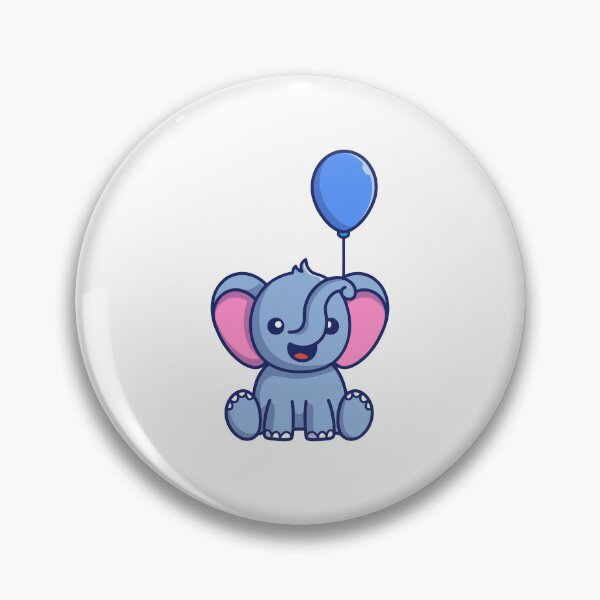 Item preview, Cute Baby Elephant Holding Blue Balloon designed and sold by Autotred.