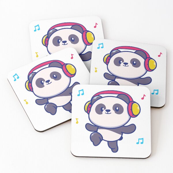 Item preview, Cool Panda Listening to Music with Headphones designed and sold by Autotred.