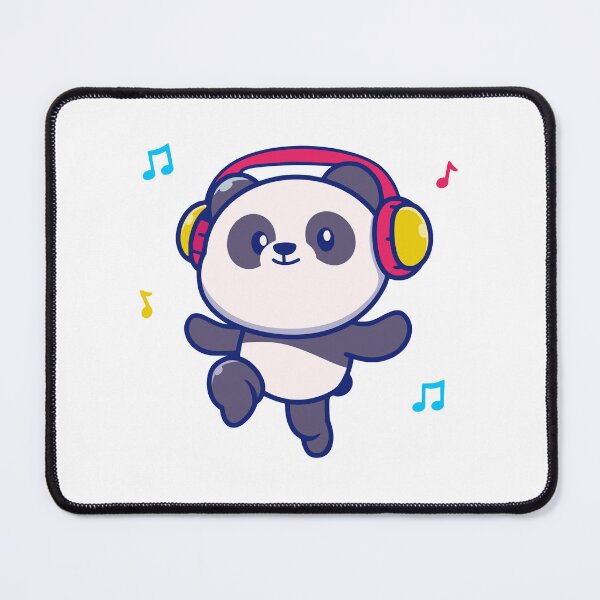 Item preview, Cool Panda Listening to Music with Headphones designed and sold by Autotred.