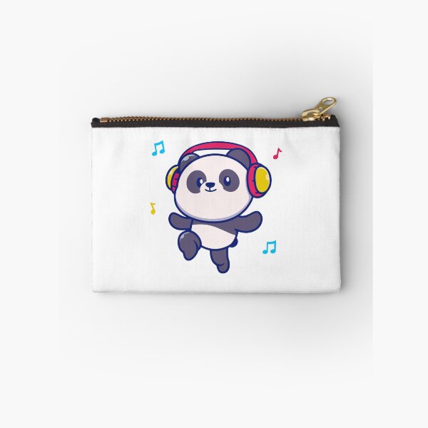 Aperçu de l'œuvre Cool Panda écoute de la musique avec des écouteurs créée et vendue par Autotred.
