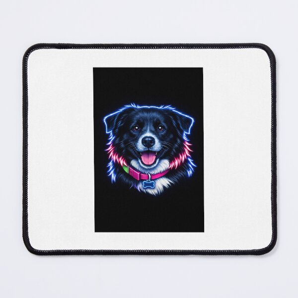Item preview, Nelly Neon Portrait – Border Collie Glow Art designed and sold by NEONPETPORTRAIT.