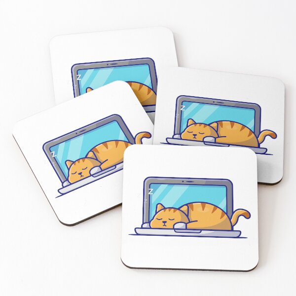 Item preview, Lazy Cat Sleeping on Laptop Keyboard designed and sold by Autotred.
