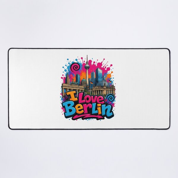Item preview, Berlin Skyline – Colorful Graffiti T-Shirt Design Germany Cityscape Art designed and sold by Earth Celebration Designs.
