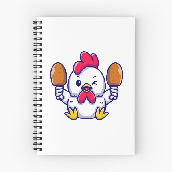 Item preview, Cute Chicken Holding Fried Chicken Legs Cartoon designed and sold by Autotred.