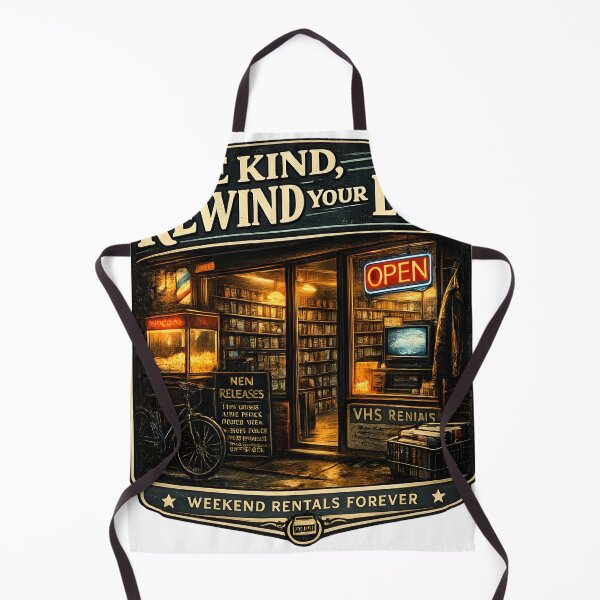 Item preview, Be Kind Rewind Your Life Vintage VHS Rental Store Artwork designed and sold by StickyGuys.