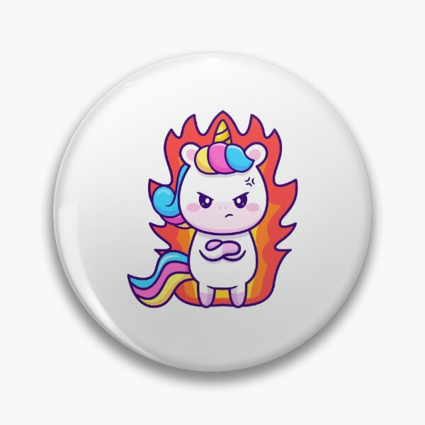 Item preview, Angry Unicorn on Fire Funny Cartoon designed and sold by Autotred.