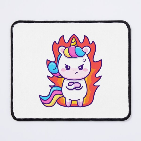 Item preview, Angry Unicorn on Fire Funny Cartoon designed and sold by Autotred.