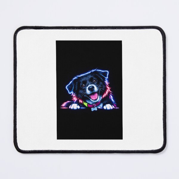 Item preview, Nelly Neon Glow Portrait – Border Collie Art designed and sold by NEONPETPORTRAIT.