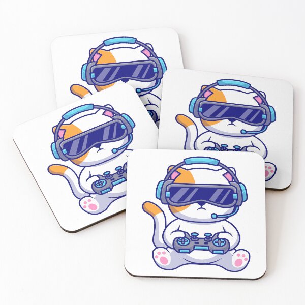 Item preview, Cool Cat Gamer Wearing VR Headset designed and sold by Autotred.