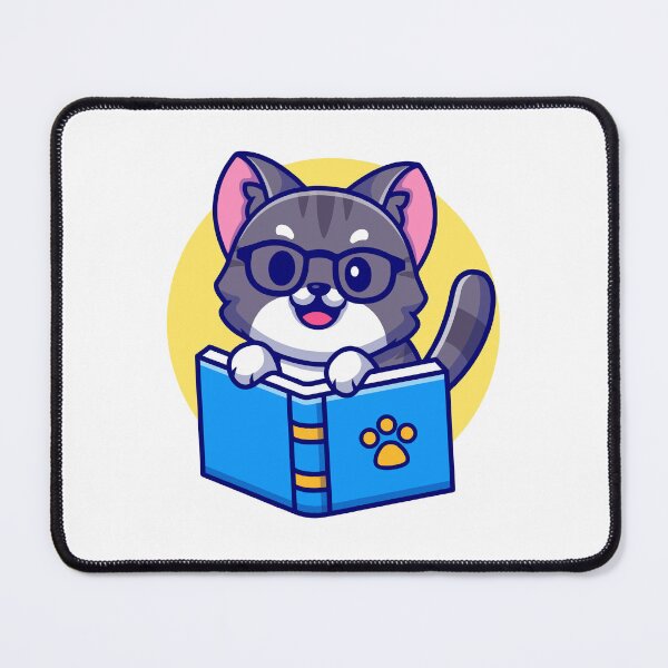 Item preview, Smart Cat Wearing Glasses Reading Book designed and sold by Autotred.