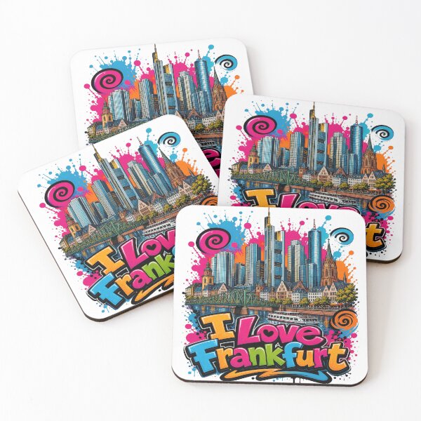 Item preview, Frankfurt Skyline – Colorful Graffiti T-Shirt Design Germany Cityscape Art designed and sold by Earth Celebration Designs.