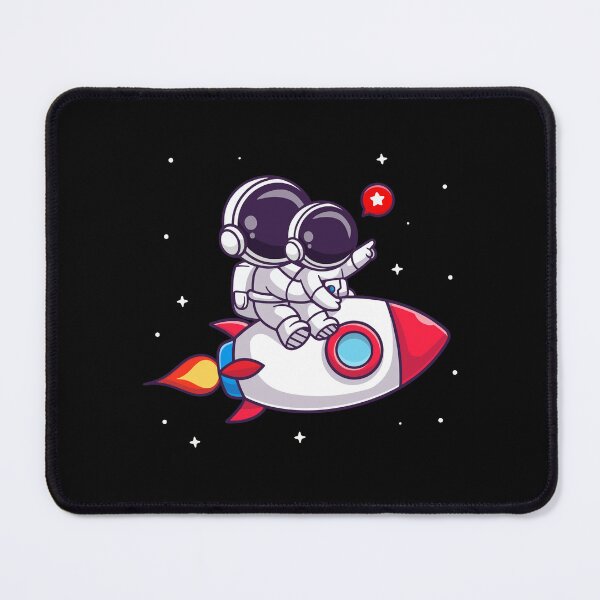 Item preview, Two Cute Astronauts Riding Space Rocket designed and sold by Autotred.