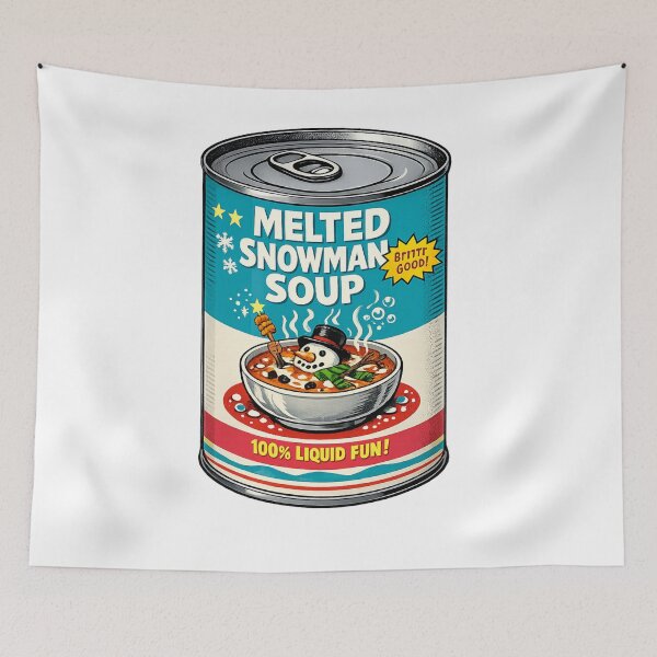 Item preview, Can of Snowman Pop Art Soup, Best "before breakfast" snack in the universe.  designed and sold by Gunnar Hermansen.