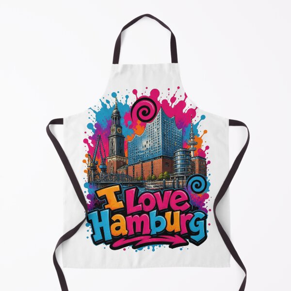 Item preview, Hamburg Skyline – Colorful Graffiti T-Shirt Design designed and sold by Earth Celebration Designs.