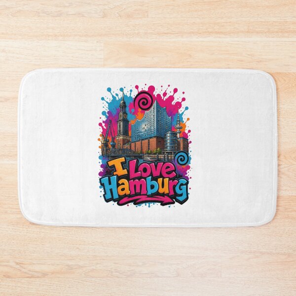 Item preview, Hamburg Skyline – Colorful Graffiti T-Shirt Design designed and sold by Earth Celebration Designs.