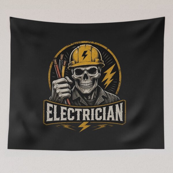 Item preview, Electrician Skull Hard Hat Shirt Electrician Graphic Tee designed and sold by Drip5.