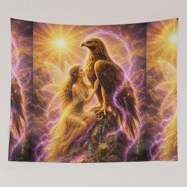 Item preview, Golden  Eagle Guardian and the Violet Light Fairy designed and sold by Art7Dimension.