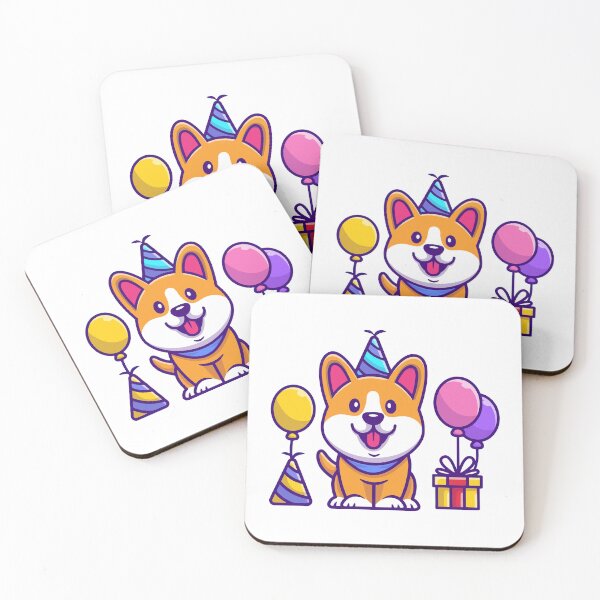 Item preview, Cute Corgi Dog Birthday Party Celebration designed and sold by Autotred.