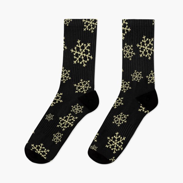 Item preview, Golden Snowflake Elegance - Black and Gold Winter Holiday Pattern designed and sold by Lainey1978.