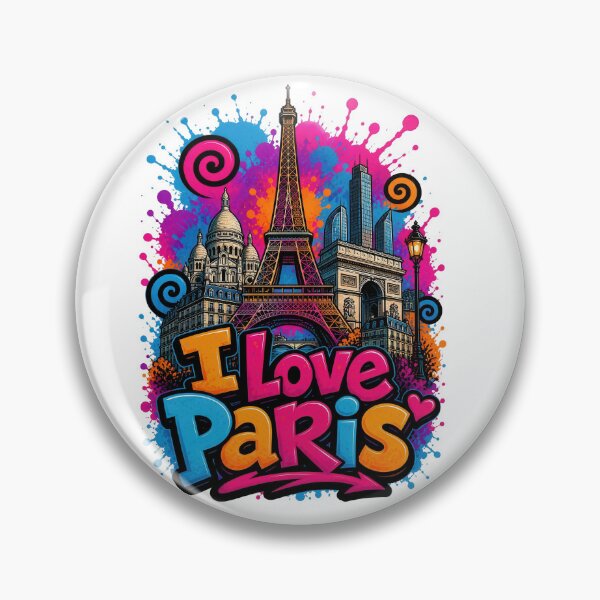 Item preview, Paris Skyline – Colorful Graffiti T-Shirt Design - France Travel City Art designed and sold by Earth Celebration Designs.