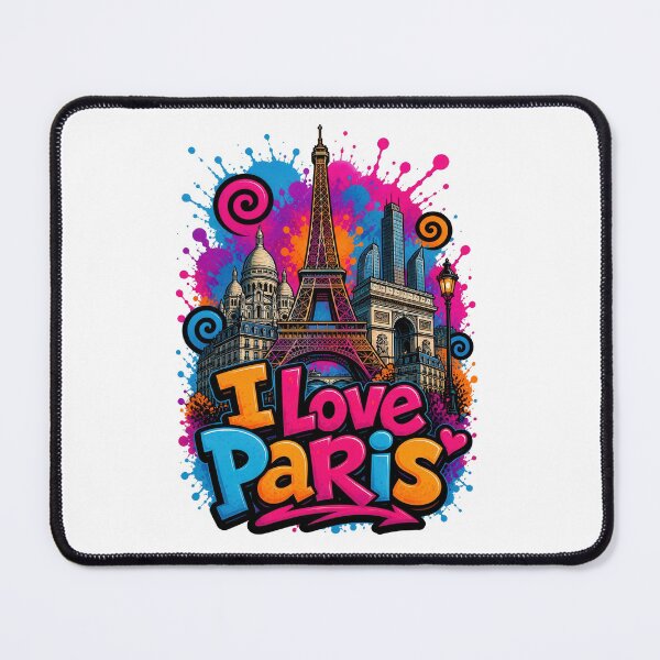 Item preview, Paris Skyline – Colorful Graffiti T-Shirt Design - France Travel City Art designed and sold by Earth Celebration Designs.