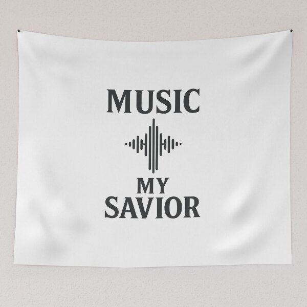Item preview, Music My Savior Dark Vintage Music Lover Design designed and sold by Sonic Nova Studios.