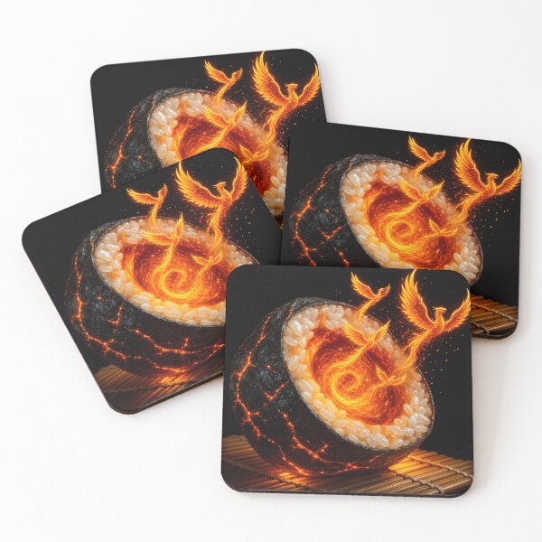 Item preview, Solar Flare Maki: Phoenix Rise Spirit designed and sold by BGM by AI.