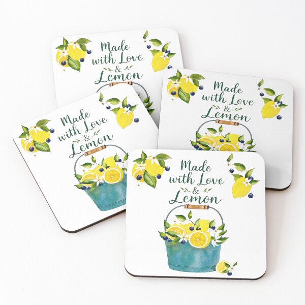 Item preview, Made with Love & Lemon Watercolor Kitchen Art designed and sold by DIY by Daphne Co..