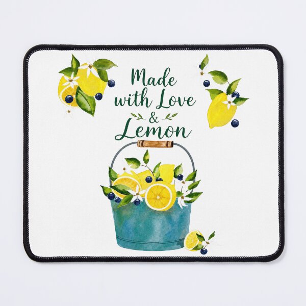 Item preview, Made with Love & Lemon Watercolor Kitchen Art designed and sold by DIY by Daphne Co..