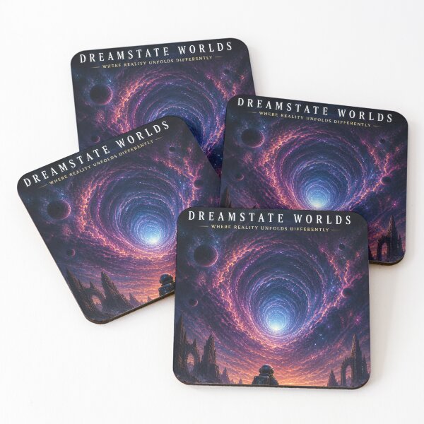 Item preview, Dreamstate Worlds Reality Unfolds Differently Space Poster designed and sold by ArtComixHaven.
